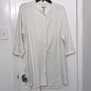 DKNY 3/4 length sleeve XL shirt
